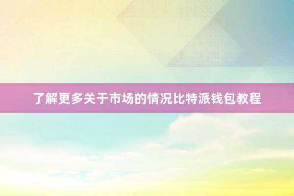 了解更多关于市场的情况比特派钱包教程