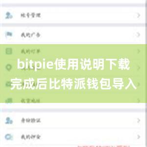 bitpie使用说明下载完成后比特派钱包导入